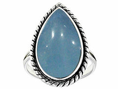 Vintage Style Sterling Silver Semi Mount Ring Setting PE 27X17mm Cabochon - Syzjewelry