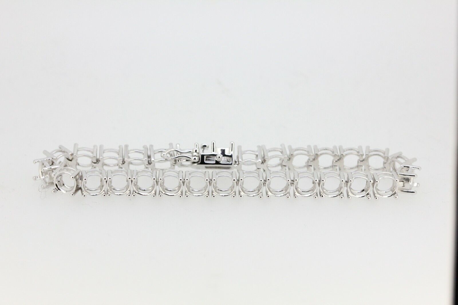 Sterling SilverTennis Bracelet Semi Mount Setting Round RD 6x6mm 7 inch - Syzjewelry