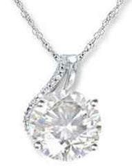 Sterling Silver Semi Mount Pendant Setting Round RD 11x11mm White Topaz GTL2 - Syzjewelry