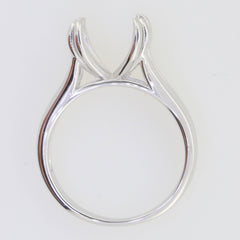 Sterling Silver Semi Mount Ring Setting Round RD 11x11mm 2061 - Syzjewelry