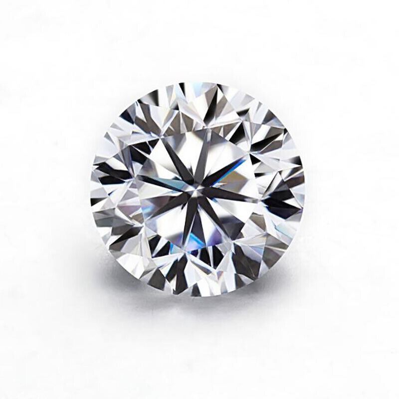 Loose Moissanite D Color 1 2 3 4 5 Carat VVS Round 5 6 8 9 10 12 mm Certifcate - Syzjewelry