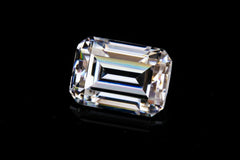 1 Carat Moissanite Emerald Cut 7x5mm White D Color VVS Diamond Test positive - Syzjewelry