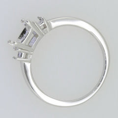 14K White Gold Semi Mount Ring Setting Cushion CU 9x7mm CU 5x2.5 - Syzjewelry