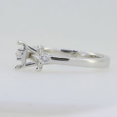 Sterling Silver Semi Mount Ring Setting Princess SQ 5.5X5.5mm GTL20333R - Syzjewelry