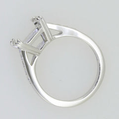 14K White Gold Semi Mount Ring Setting Cushion CU 10X10mm - Syzjewelry