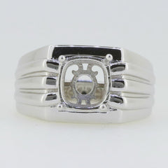 Sterling Silver Semi Mount Ring Setting Cushion CU 8X8mm White Topaz GTL1957 - Syzjewelry