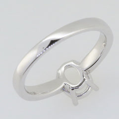 14K White Gold Semi Mount Ring Setting Oval OV 8X6mm GTL20334R14K - Syzjewelry