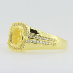 Men's 10K Yellow GoldSemi Mount Ring Setting Cushion CU 8X8mm PJC14001R10KY10 - Syzjewelry