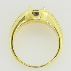 Men's 10K Yellow GoldSemi Mount Ring Setting Cushion CU 8X8mm PJC14001R10KY10 - Syzjewelry