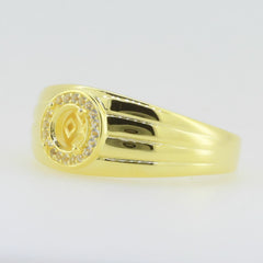 Men's 10K Yellow GoldSemi Mount Ring Setting Round RD 6x6mm - Syzjewelry