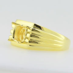 Men's 10K Yellow GoldSemi Mount Ring Setting Cushion CU 8X8mm PJC19575R14KY - Syzjewelry