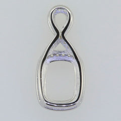 14K White Gold Semi Mount Pendant Setting Cushion CU 9x7mm GTL20273P14KW - Syzjewelry