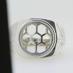 Sterling Silver Semi Mount Ring Setting Round RD 12x12mm Cabchon - Syzjewelry