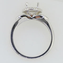 Sterling Silver Semi Mount Ring Setting Oval OV 9x7mm Engagement Topaz - Syzjewelry