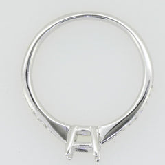 14K White Gold Semi Mount Ring Setting Round RD 5x5mm - Syzjewelry