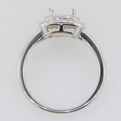 Sterling Silver Semi Mount Ring Setting Princess SQ 5X5mm White Topaz - Syzjewelry