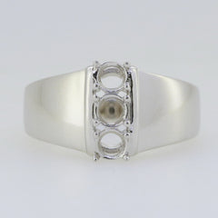 Sterling Silver Semi Mount Ring Setting Round RD 4x4mm White Topaz PJC16714R - Syzjewelry