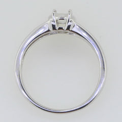 Sterling Silver Semi Mount Ring Setting Round RD 4x4mm White Topaz PJC16714R - Syzjewelry