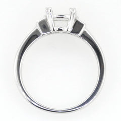 14K White Gold Semi Mount Ring Setting Oval OV 10X8mm DK21293R-1 - Syzjewelry