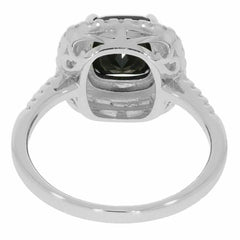 Sterling Silver Semi Mount Ring Setting Cushion Cu 8x8mm White Topaz PJC3309 - Syzjewelry