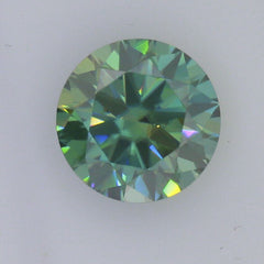 3 Carat Round 9mm Loose Moissanite Green Color RD 9x9mm VVS Certification - Syzjewelry