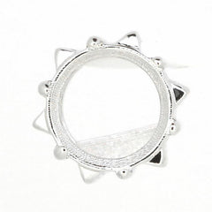 14K White Gold Semi Mount Pendant Setting Round RD 10x10mm - Syzjewelry