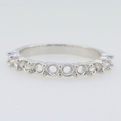 Sterling Silver Semi Mount Ring Setting Round RD 2.5X2.5mm Band Ring - Syzjewelry