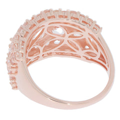 Rose Gold Plated Sterling Silver Semi Mount Ring Setting Round RD 6X6m - Syzjewelry