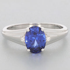 Sterling Silver Semi Mount Ring Setting Oval OV 8X6mm Topaz 18849R - Syzjewelry