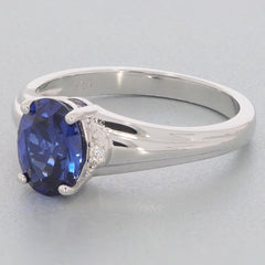 Sterling Silver Semi Mount Ring Setting Oval OV 8X6mm Topaz 18849R - Syzjewelry