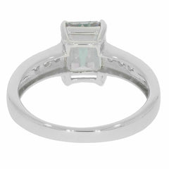 Sterling Silver Semi Mount Ring Setting OCT 8X6mm White Topaz Solid - Syzjewelry