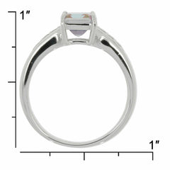 Sterling Silver Semi Mount Ring Setting OCT 8X6mm White Topaz Solid - Syzjewelry