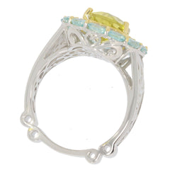 Sterling Silver Semi Mount Ring Setting Pear PE 16x9mm Moissanite Aquamarine - Syzjewelry