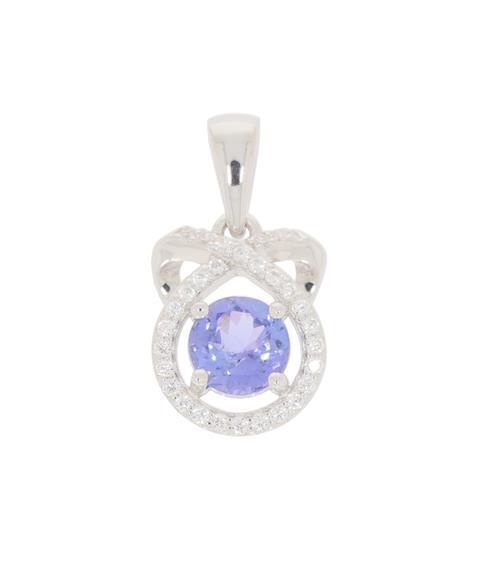 Sterling Silver Semi Mount Pendant Setting Round RD 5.5x5.5mm White Topaz - Syzjewelry