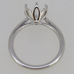 Sterling Silver Semi Mount Ring Setting Round RD 8x8mm Tulip Head w/ 6 Pron - Syzjewelry