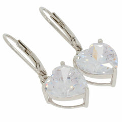 Sterling Silver Semi Mount Earrings Setting HT 10X10mm White Topaz N0072PJC0 - Syzjewelry