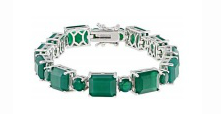 Sterling Silver Semi Mount Tennis Bracelet Setting Emerald OCT 10X8 5x5mm