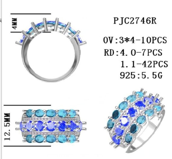 Sterling Silver Semi Mount Ring Setting Oval OV 4X3mm - Syzjewelry