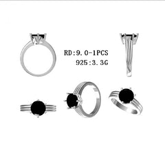 Sterling Silver Semi Mount Earrings Setting Round RD 7.0mm