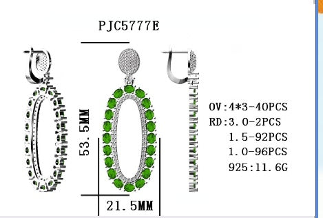 Sterling Silver Semi Mount Earrings Setting Oval OV 4X3mm - Syzjewelry