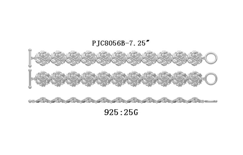 Sterling Silver Semi Mount Bracelet Setting - Syzjewelry
