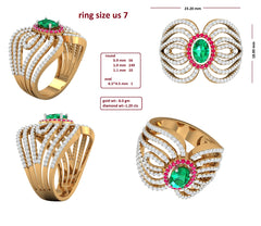 Sterling Silver Semi Mount Ring Setting Round RD Cluster 群镶mm - Syzjewelry