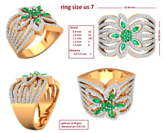 Sterling Silver Semi Mount Ring Setting Round RD Cluster 群镶mm - Syzjewelry