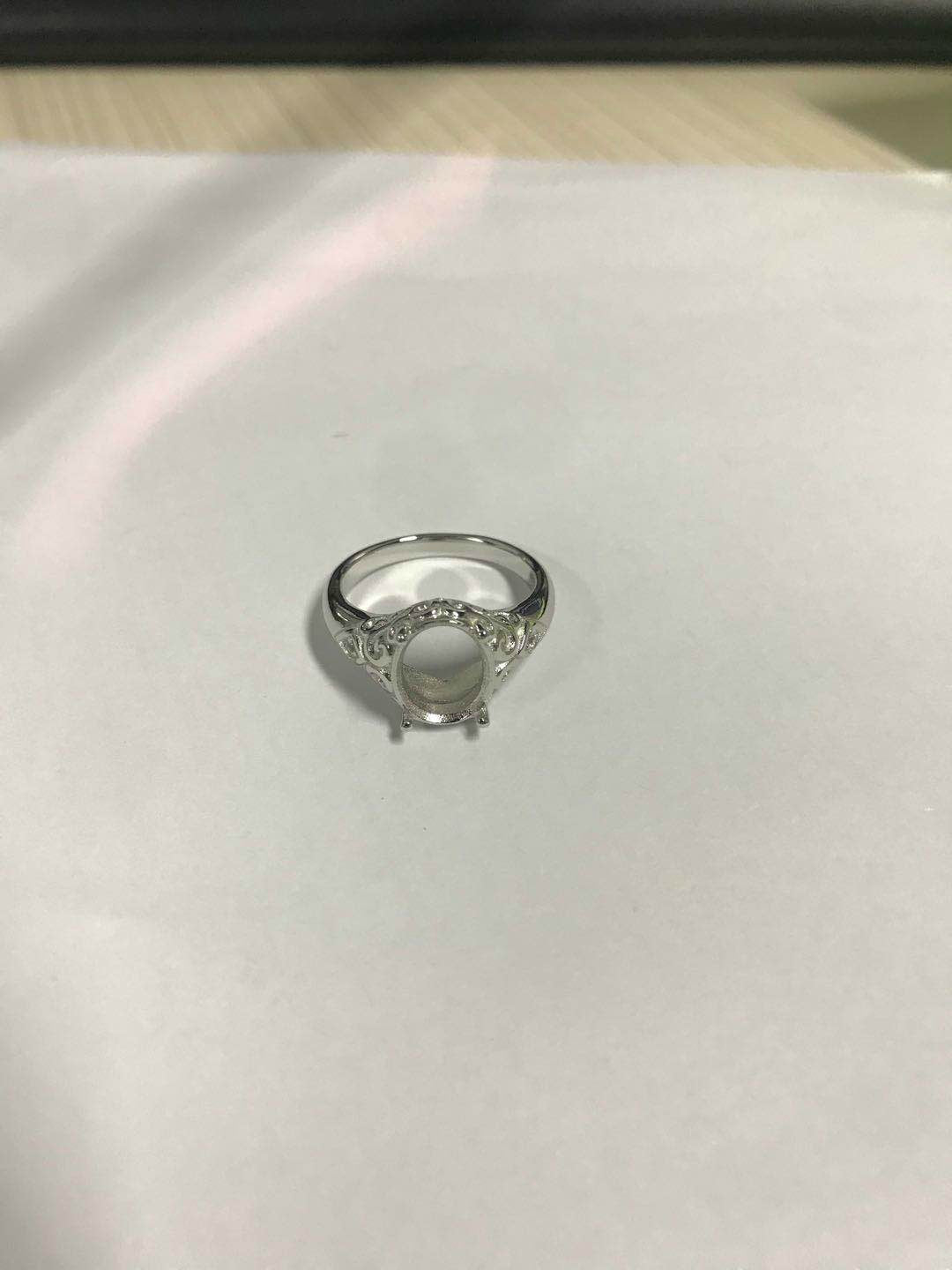 Sterling Silver Semi Mount Ring Setting Oval OV 11X9mm - Syzjewelry