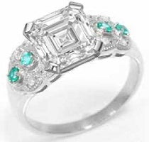 Sterling Silver Semi Mount Ring Setting Emerald OCT 8X8mm - Syzjewelry