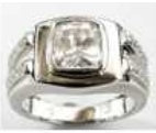 Sterling Silver Semi Mount Ring Setting Cushion CU 8X8mm - Syzjewelry