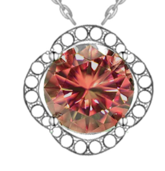 Sterling Silver Semi Mount Pendant Setting Round RD 8x8mm - Syzjewelry