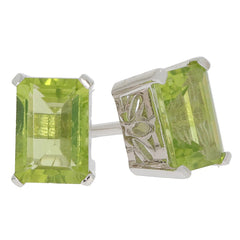 Sterling Silver Semi Mount Earrings Setting Emerald OCT 7X5mm - Syzjewelry