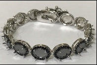 Sterling Silver Semi Mount Bracelet Setting Oval OV 8X6mm - Syzjewelry