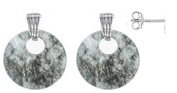 Sterling Silver Semi Mount Earrings Setting Round RD 19x9mm - Syzjewelry